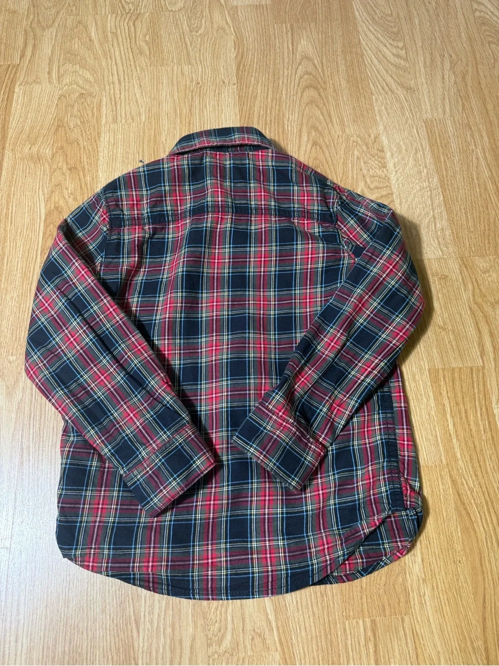 Carter's Boy's Red and Navy Plaid Button-Down Shirt - Size 7